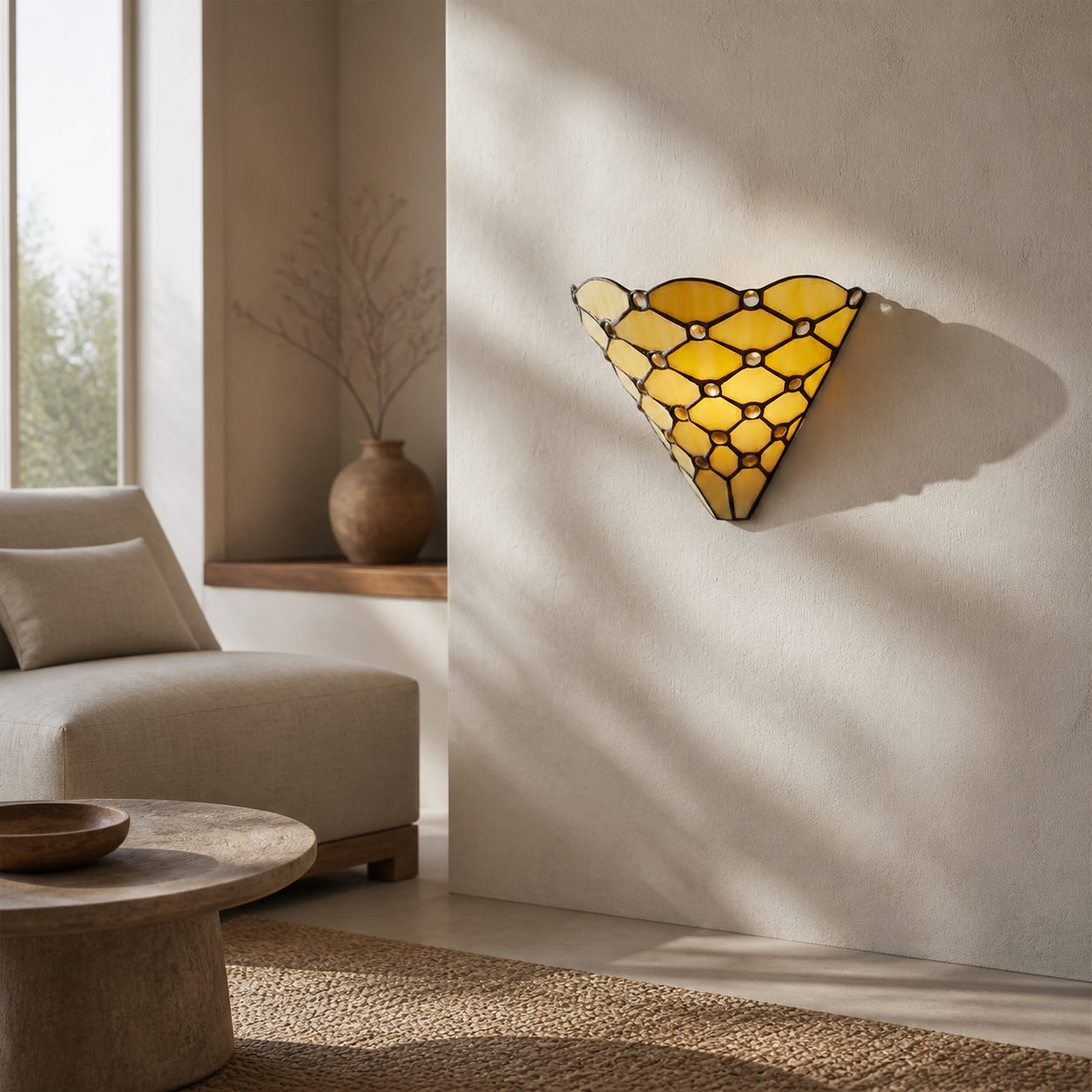 TF Pearl Elegante Glaswandleuchte – Wandleuchte für Wohnzimmer, Schlafzimmer oder Flur