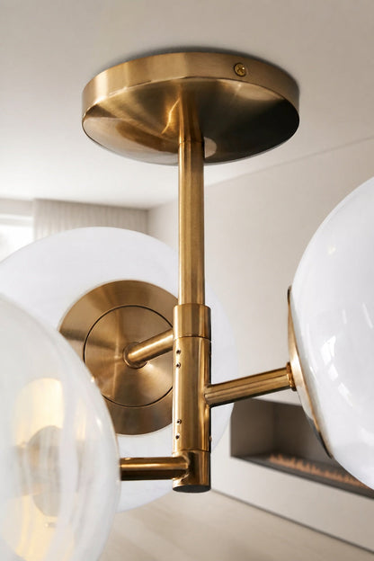 Pawrior Ball Flush Mount – Moderne Deckenleuchte aus Glas
