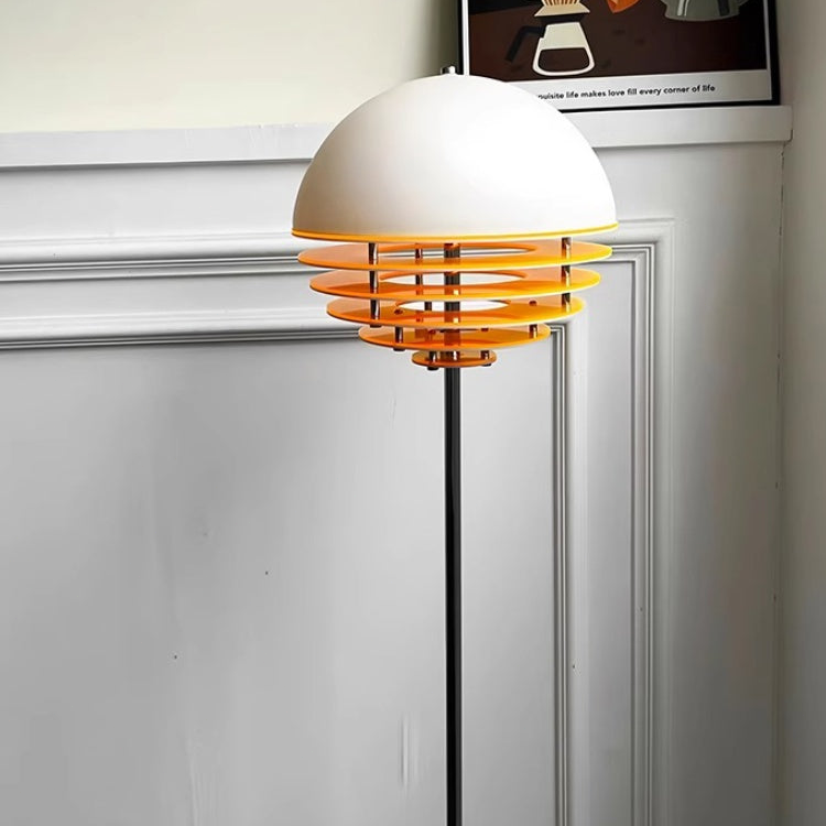 Orange Bauhaus Sunset Glas Stehlampe