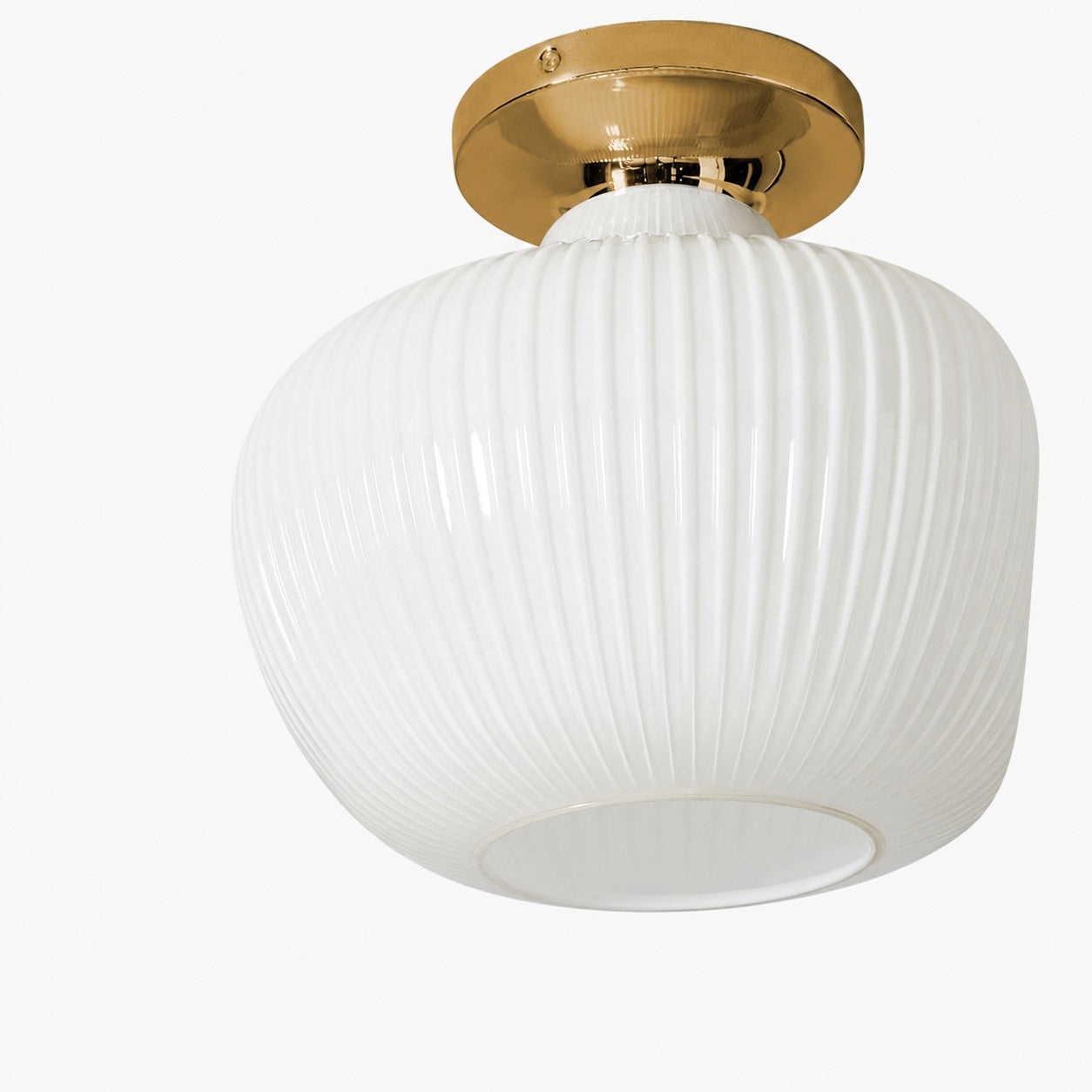 Rivrona Glass Flush Mount Ceiling Light - Modern Champagne Globe Design