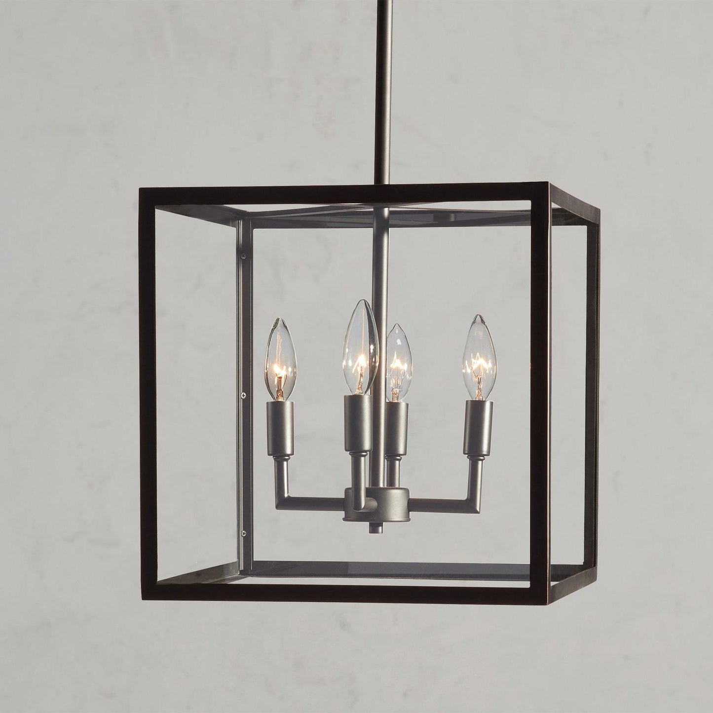 Ferrix Outdoor Lantern Pendant Lamp – Industrial Glass and Iron Design for Modern Spaces