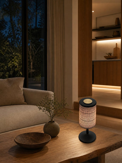 Devon Black Table Lamp (Built-in Battery)