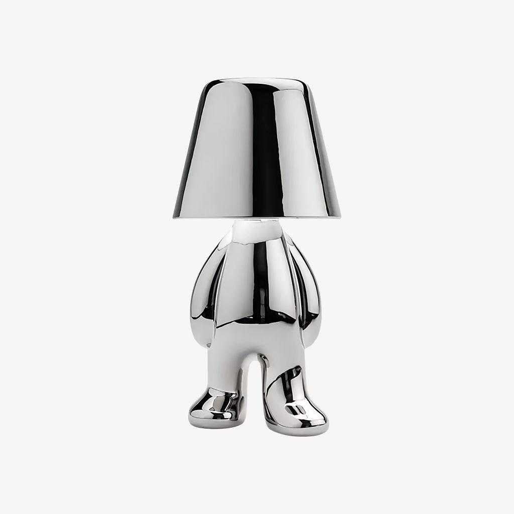 Aurabrova Rechargeable Human Figure Table Lamp – Modern Aluminium Lamp for Living Room