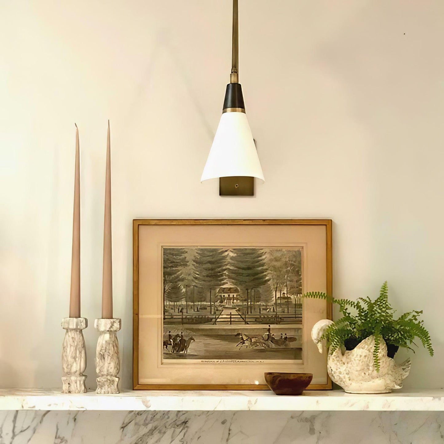 Magari Mid Century Wandleuchte Messing Schwenkbar