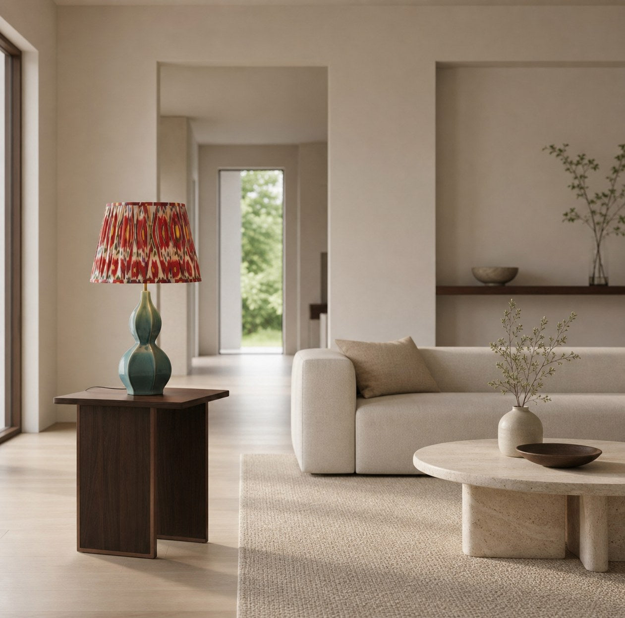 Thalune Table Lamp in Seaweed Ceramic – Sculptural Coastal Glow for Bedrooms and Living Rooms