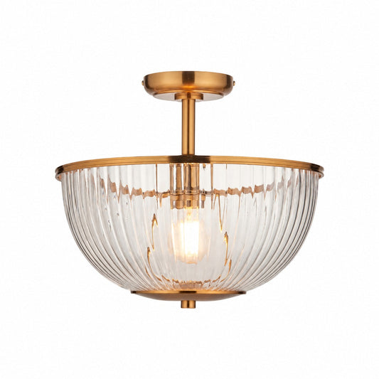 Luntra Deckenleuchte mit geripptem Glas – Elegante Deckenleuchte für Flure und Schlafzimmer