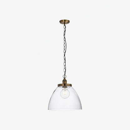 Novera Art Deco Kuppel-Hängeleuchte mit verstellbarer Höhe und Glasschirm - Wohnzimmer