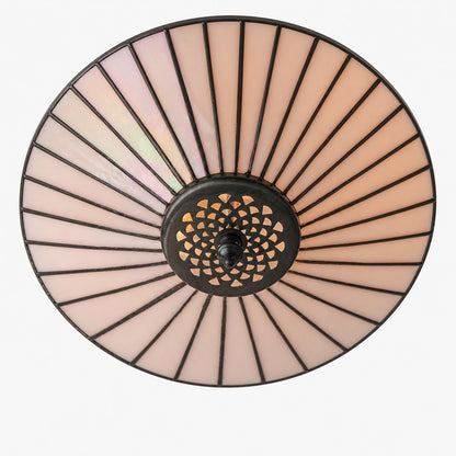 TF Fargo Geometrische Deckenleuchte – Handgefertigte Art-Deco-Lampe aus Buntglas für den Eingangsbereich