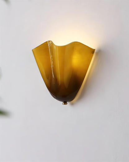 Bellina Handcrafted Glass Floral Wall Lamp – Modern Accent for Bedroom