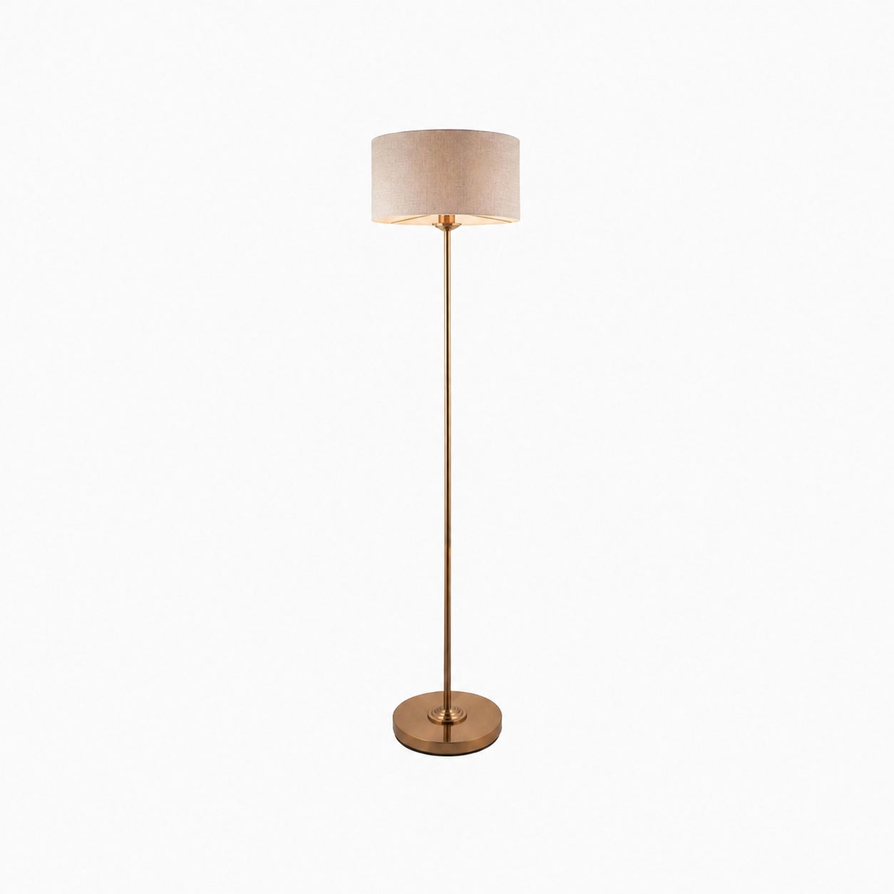 Tela Drum Shade Floor Lamp - Contemporary Fabric Standing Lamp for Home Office