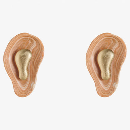 Oyster Hammered Onyx Sconce