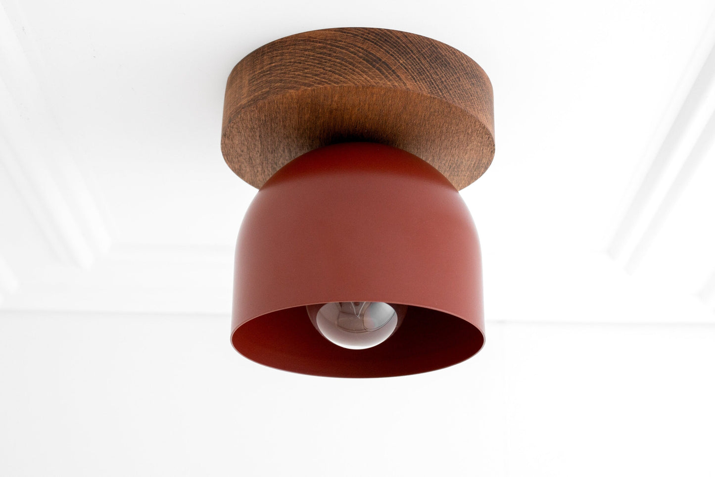 Metio Dome Ceiling Light Minimalist Wood Design for Bedrooms & Hallways
