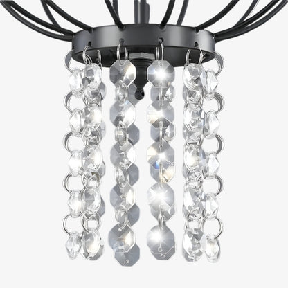 Crystallis Modern Metal Structure Crystal Chandelier - Luxury Lighting for Living Room