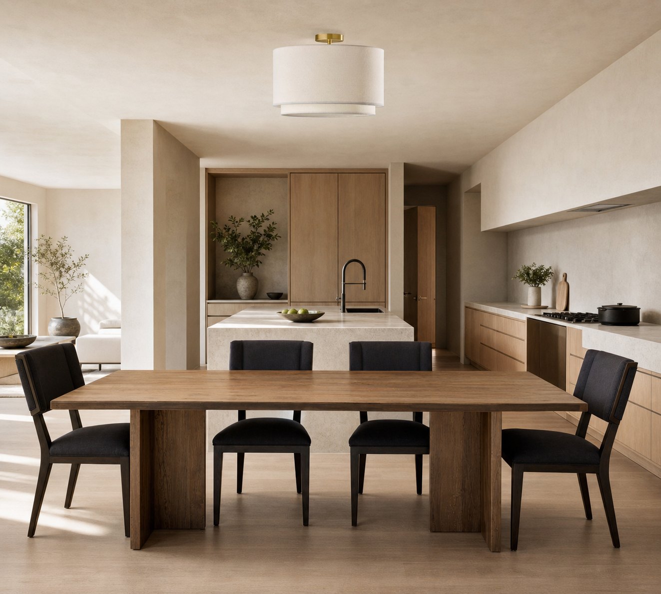 Dumora Deckenlampen mit Trommelschirm aus Stoff - Doppellagiges Bauernhaus Design