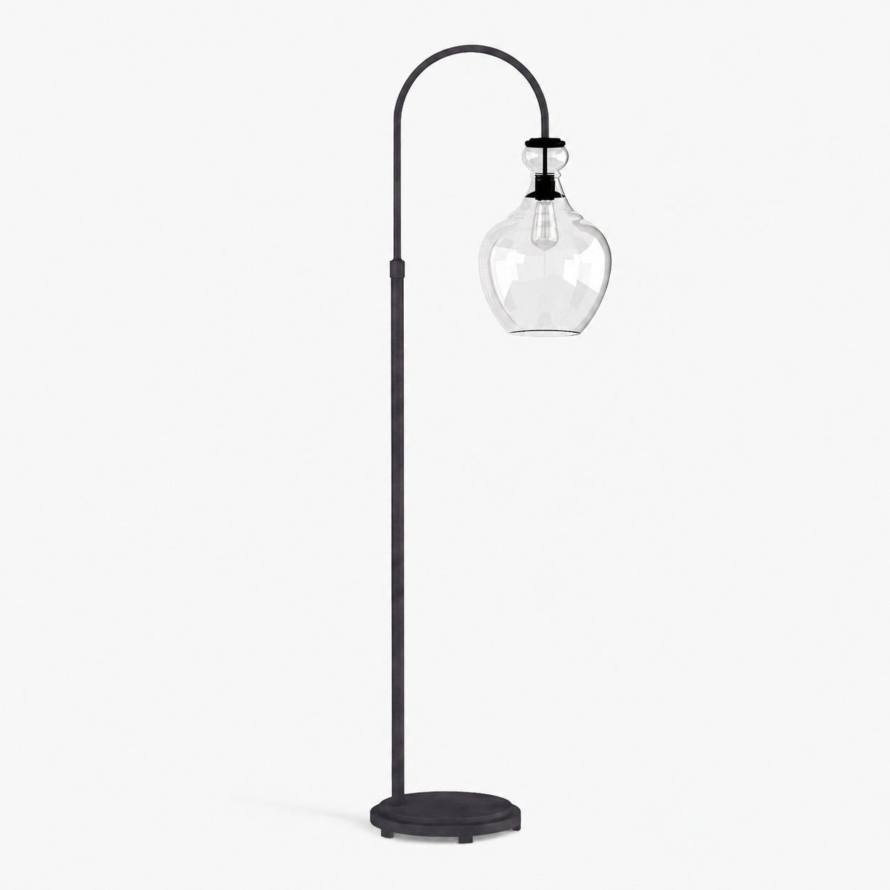 Lawson Stehlampe aus recyceltem Glas – einzigartige Aluminiumbeleuchtung mit Messing-Finish