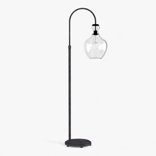 Lawson Recycled Glass Floor Lamp - Unique Brass Finish Aluminum Lighting