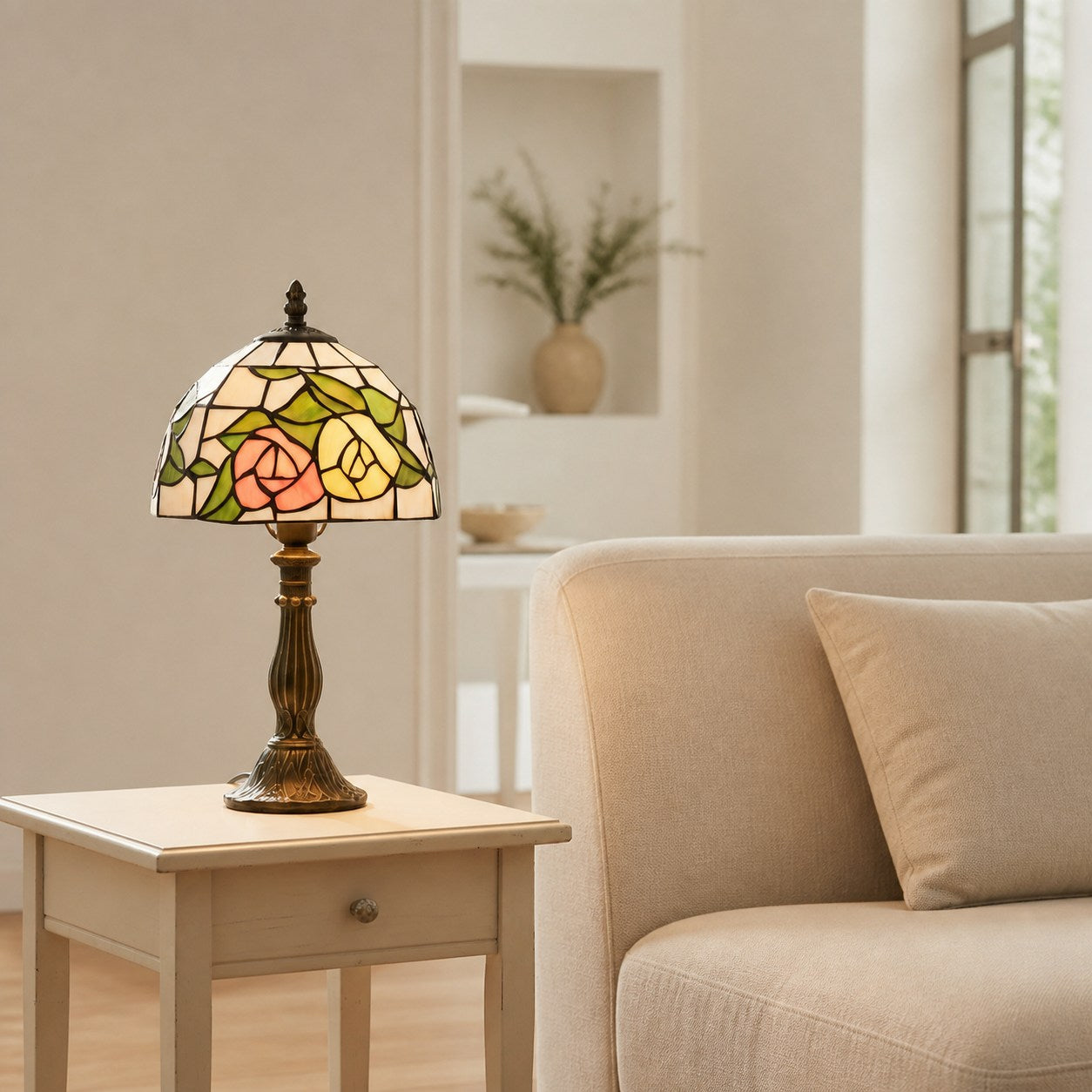 TF Harken Dekorative Juwelen-Tischleuchte - Atemberaubendes Glasdesign, perfekt für Schlafzimmer oder Wohnzimmer