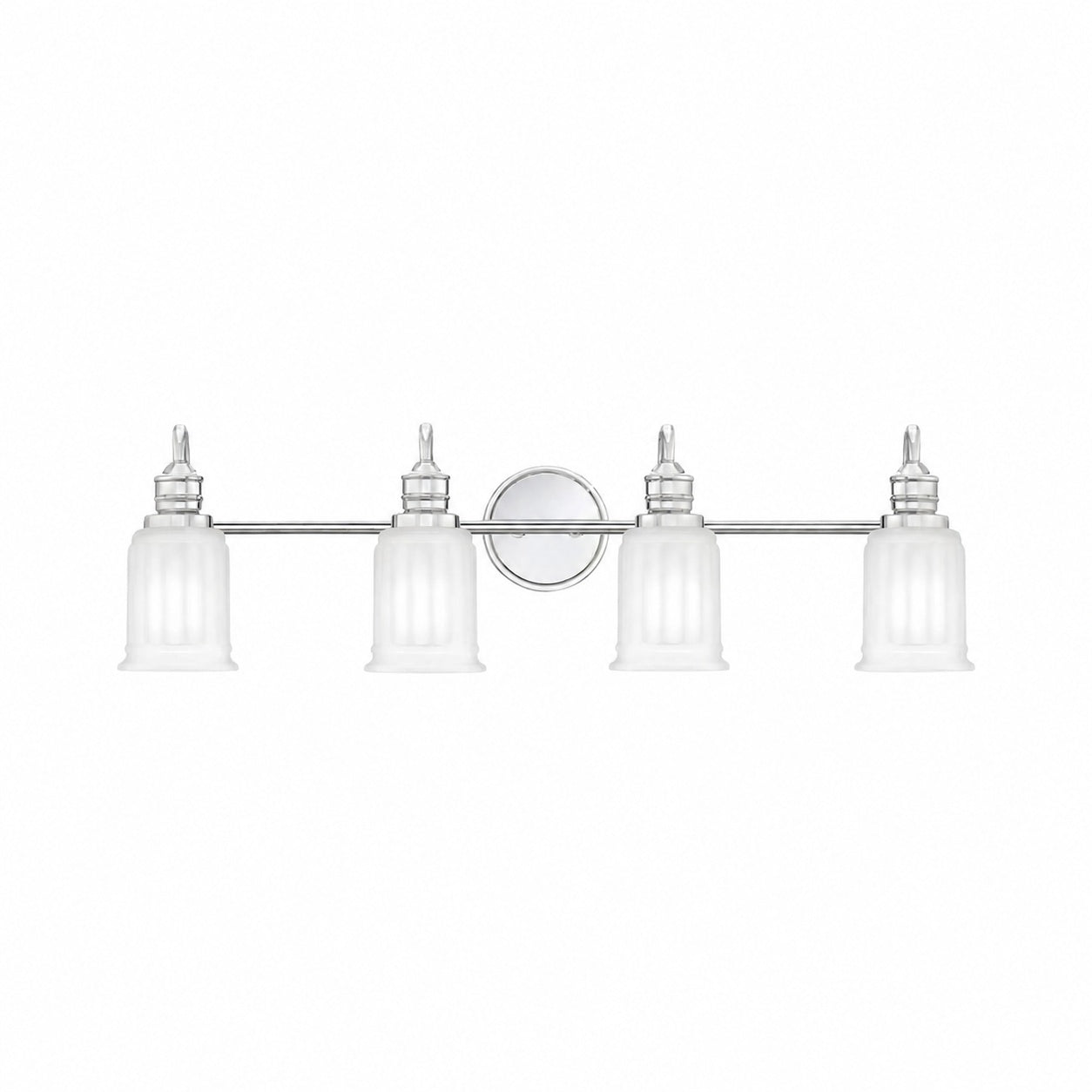 Lirra Bathroom Metal Wall Lamp with Glass Shade - Damp Rated Wall Sconce