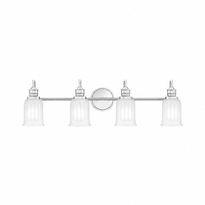 Lirra Bathroom Metal Wall Lamp with Glass Shade - Damp Rated Wall Sconce