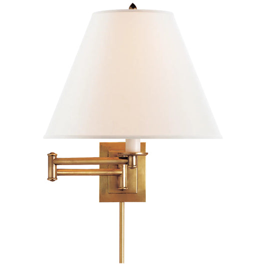 Praktische Schwenkarmlampe aus Messing – Traditionelle Nachttischlampe