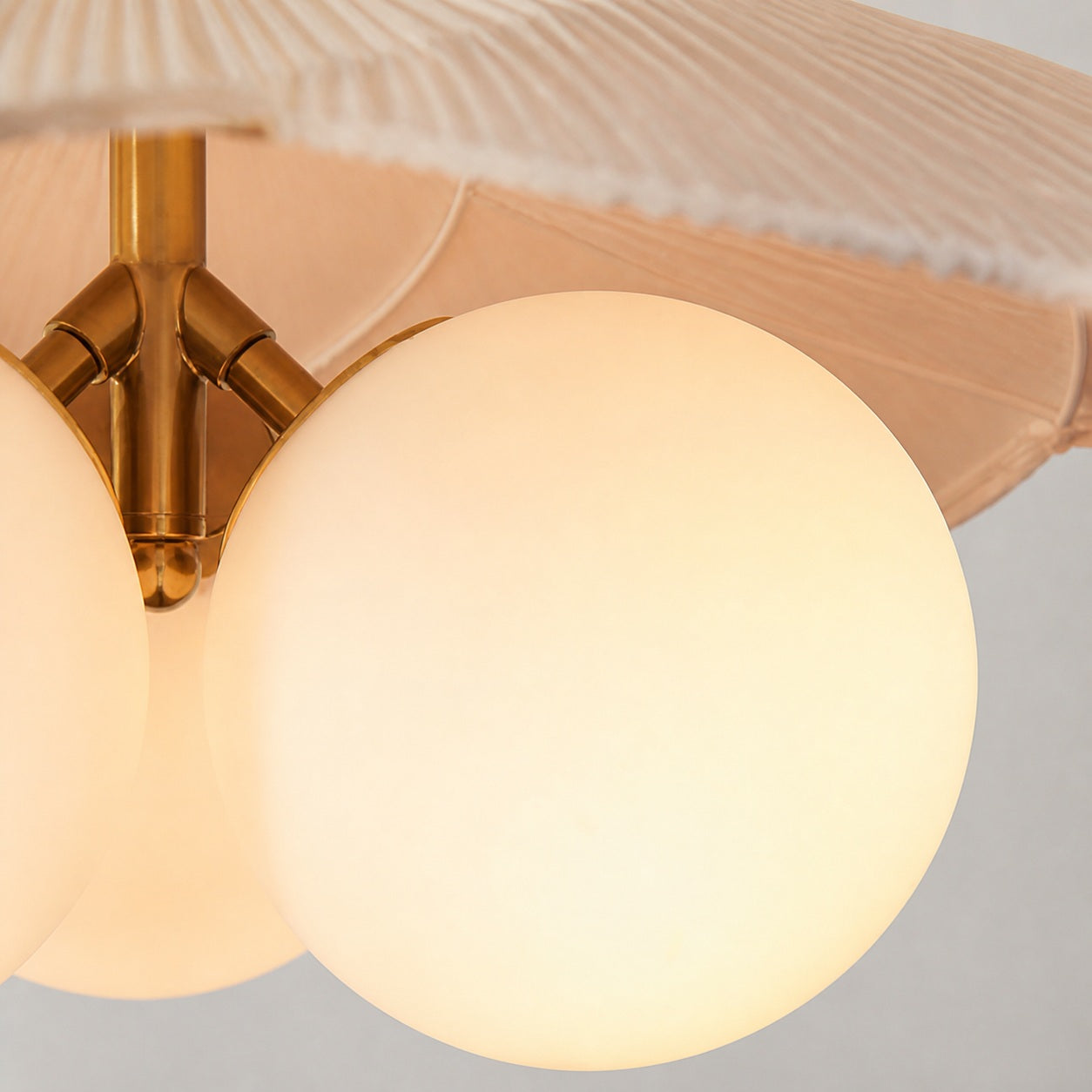 Orrise Vintage Inspired 3 Light Hanging Chandelier - Wood Metal and Fabric Accents Home Lighting