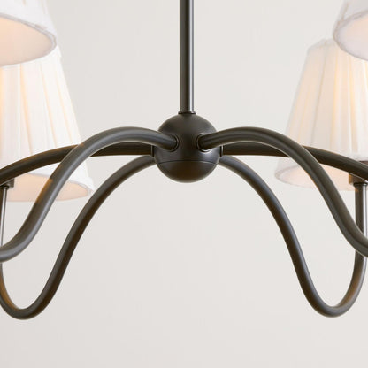 Luvora Modern Multi-Head Pleated Shade Chandelier - Stylish Fabric Ceiling Fixture