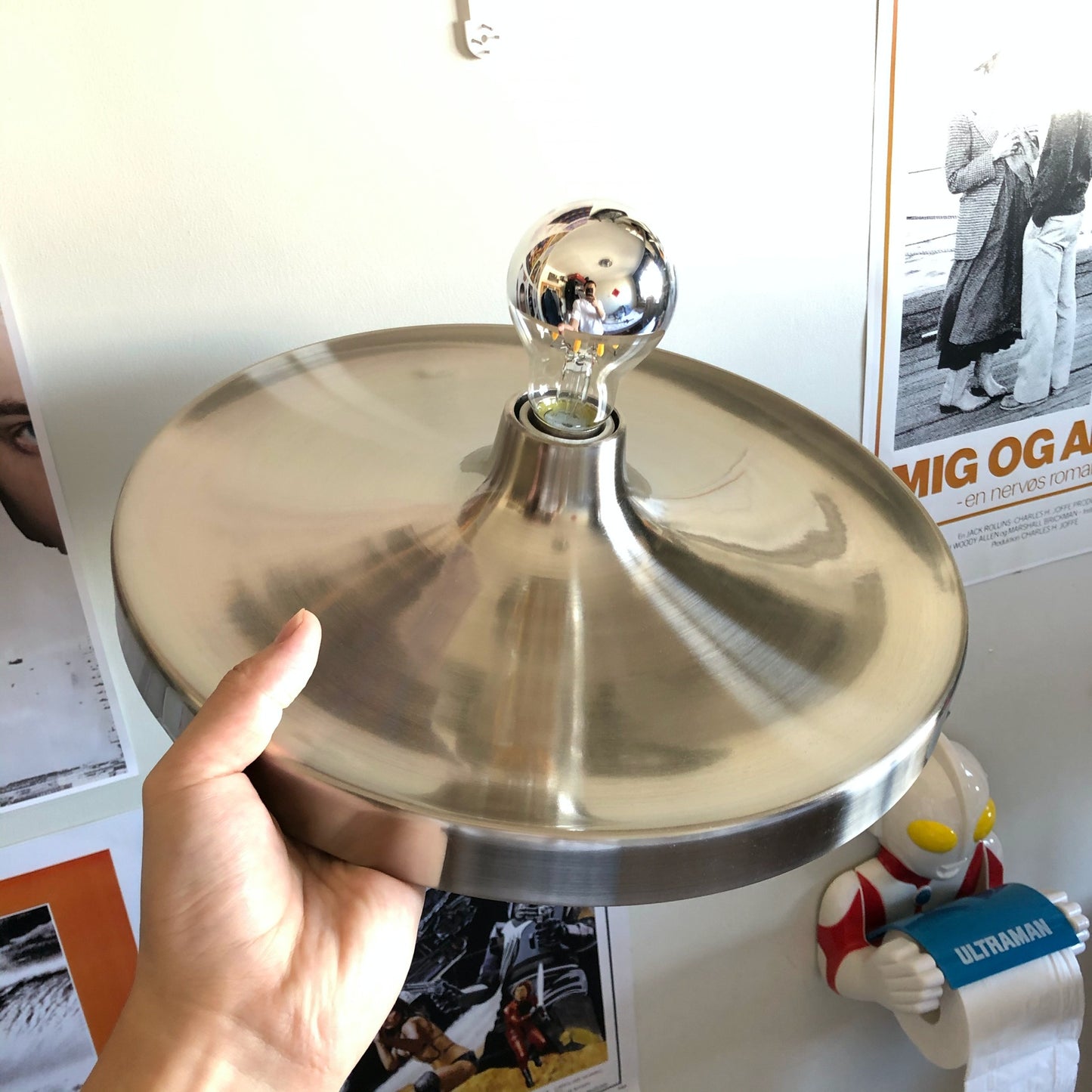 Mid Century Space Age Scheiben Wandleuchte