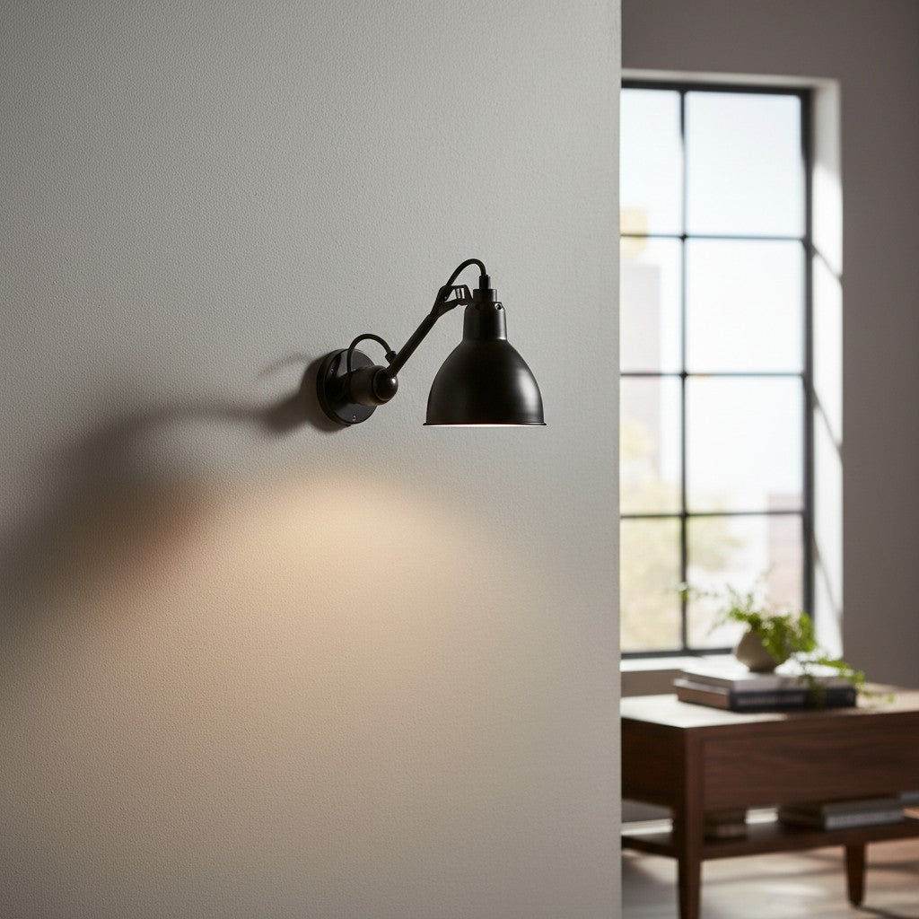 Articula Foldable Swing Arm Wall Light – Functional Wall Lamp with Rotatable Shade for Home N19