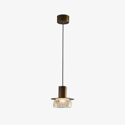 Style A clear brass pendant light
