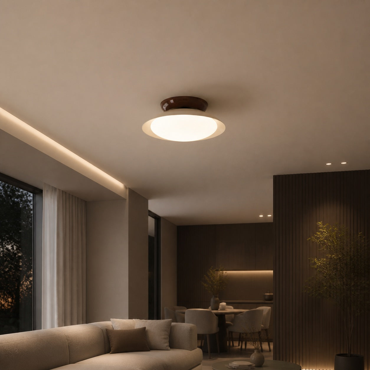 Heliora Modern Dome Ceiling Light – Minimalist Retro Style for Living Spaces