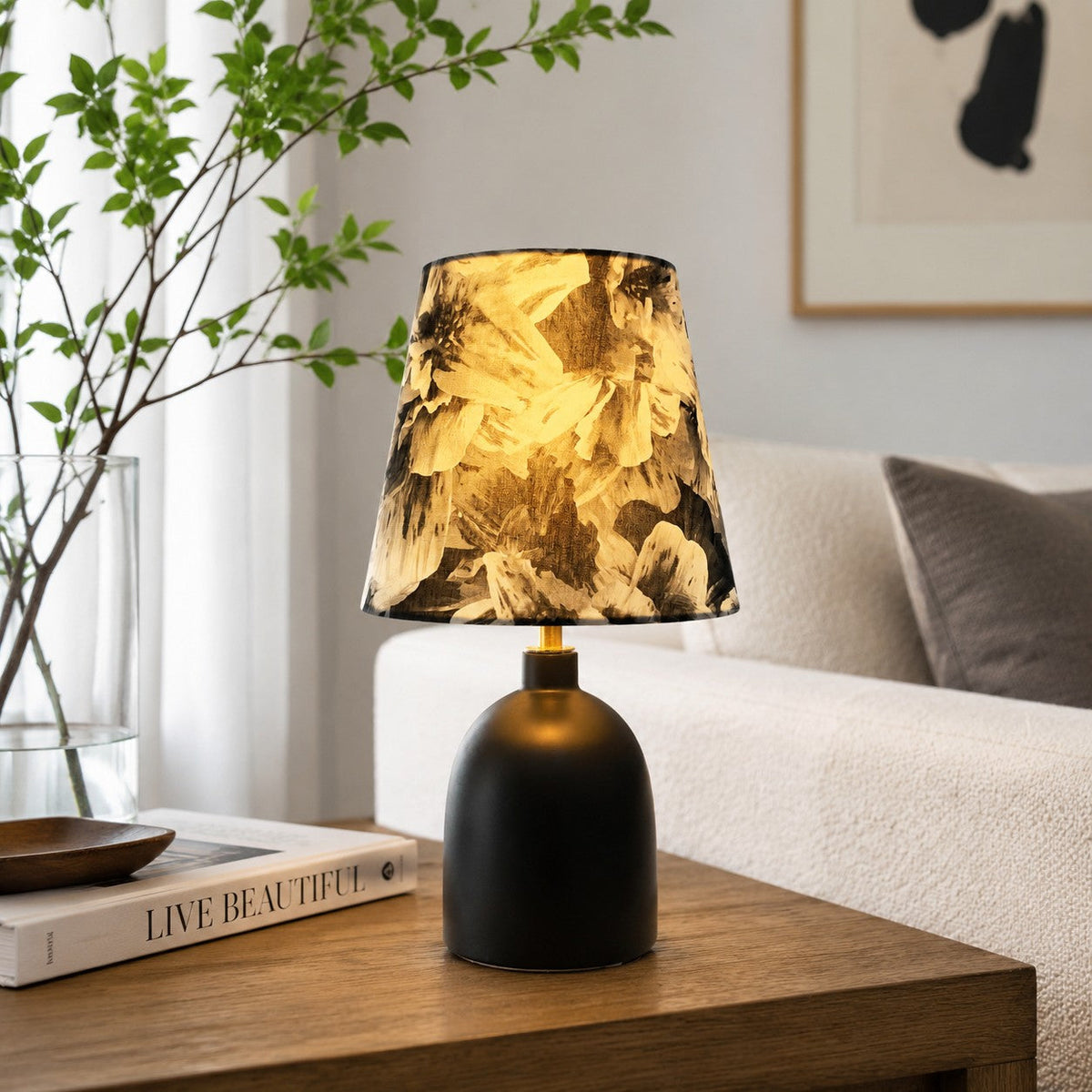 Liberty Fabric Floral Ceramic Table Lamp