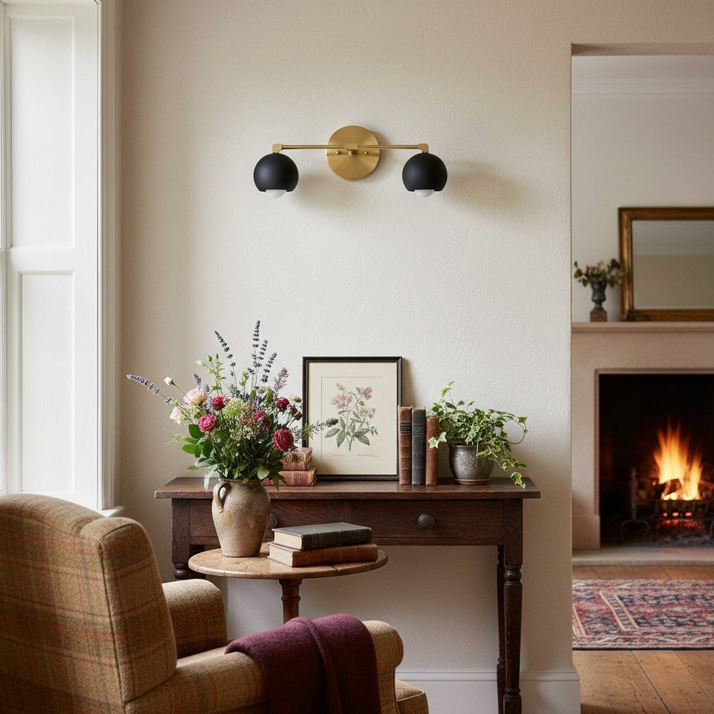 Metio Kuppel-Dekoratives Schminklicht – Klassische Badezimmer-Wandlampe mit Kugelschirm