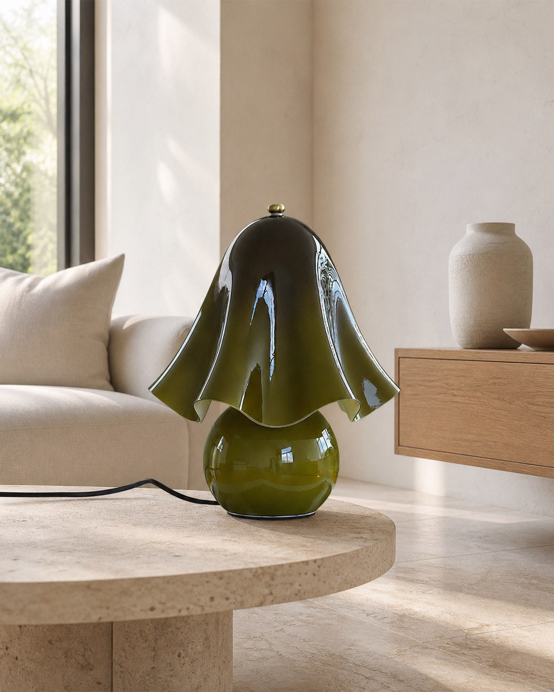 Bellina Decorative Table Lamp - Sculptural Bell Flower Shape