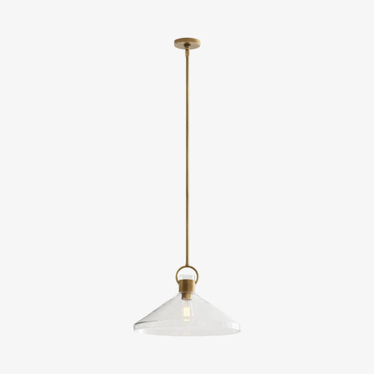 Lumicona Wide Cone Pendant Light – Clear Glass Design with Industrial Style for Kitchens U17