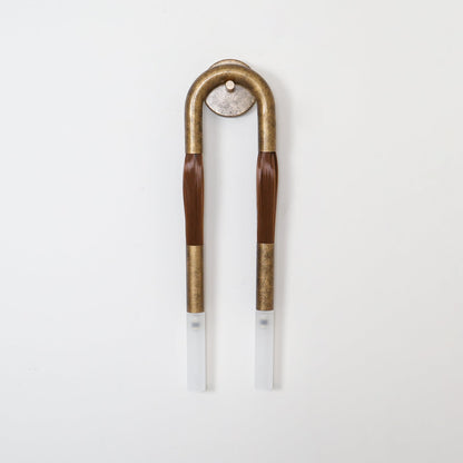 Moderne Wandleuchte aus Rosshaarglas – Messing/Nickel/Schwarz