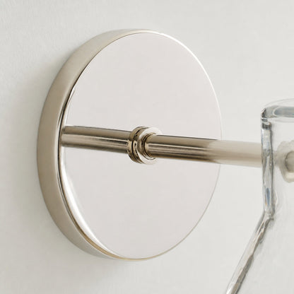 Glavira Doppel-Wandleuchte aus recyceltem Glas – Wandbeleuchtung aus Messing für den Innenbereich