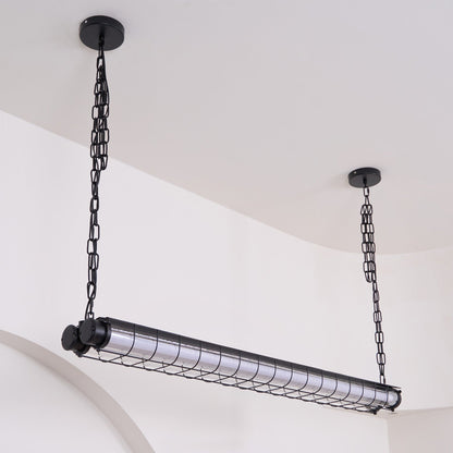 Kronleuchter aus geradlinigem Kunstglas in Schwarz Deckenleuchte