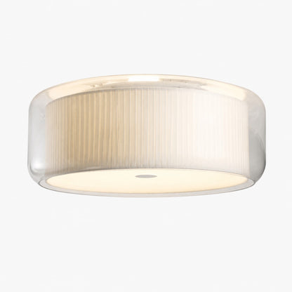 Bauhaus Glass Fabric Flush Mount Ceiling Light