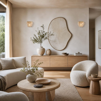 Lumvey Wandleuchte mit gestuftem Glas – Art-Deco-Wandleuchte für Badezimmer und Flur