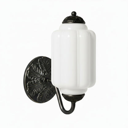 Eloise Brass Wall Sconce – Elegant Milk Glass Vintage Lighting