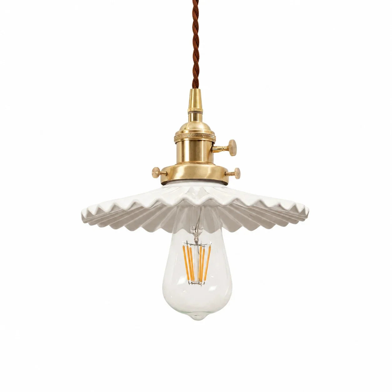 pleated ceramic pendant light 02