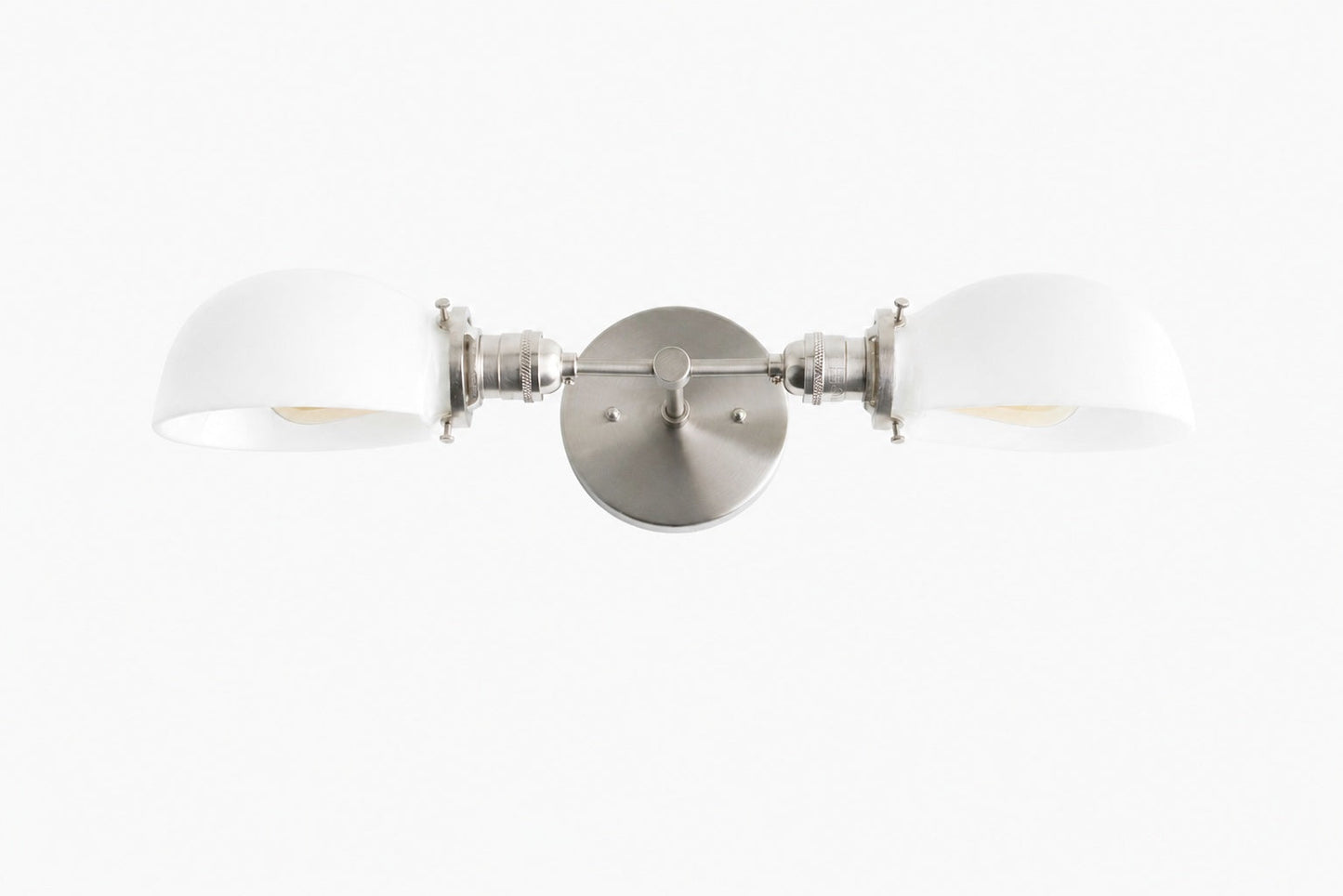 Ornato Luxe Mid-Century Vanity Light - Brass Bathroom Fixture with Opal Glass
