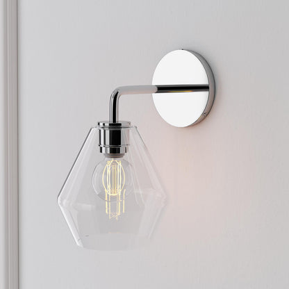 Merin Sculptural Milk Glass Geometric Wall Lamp