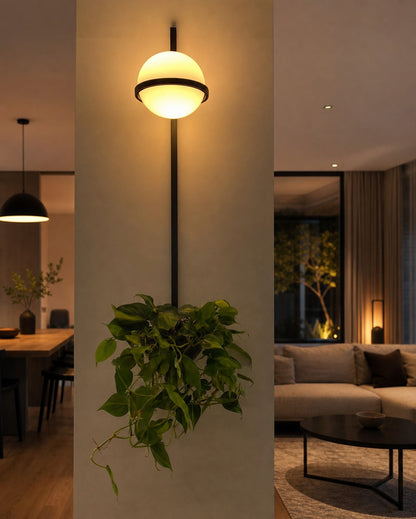 Globe Shade Minimalist Wall Lamp for Indoor and Outdoor Spaces