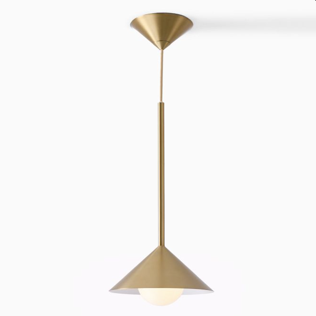 Brivana Adjustable Pendant – Mid-Century Cone Light for Kitchen & Dining