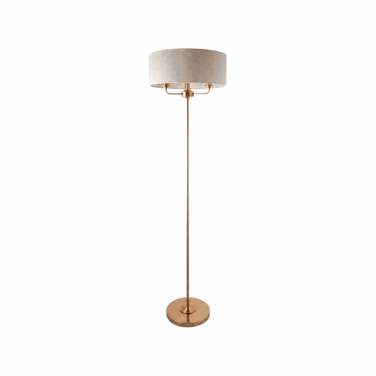 Tela Drum Shade Floor Lamp - Contemporary Fabric Standing Lamp for Home Office