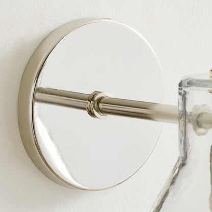 Glavira Recycled Glass Double Sconce - Indoor Brass Wall Lighting