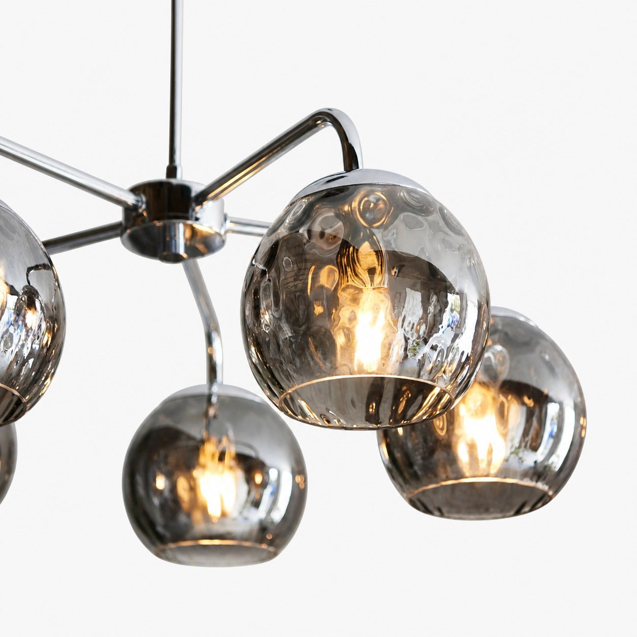Tracian Glass Mid-Century Modern Globe Pendant Light for Dining Room
