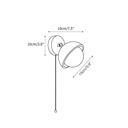 Modern Travertine Wall Lamp – Minimalist Stone Sconce for Bedroom Living Room Hallway
