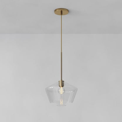 Merin Transparent Glass Sculpture Geometric Chandelier